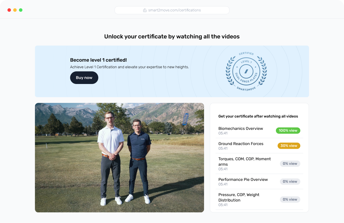 Smart2Move Certifications